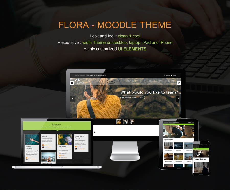 Flora - Responsive Moodle Theme - 1