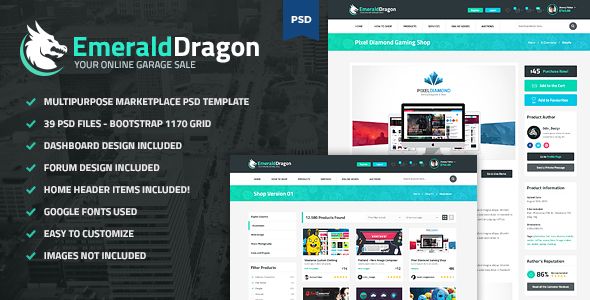 Emerald Dragon Digital Marketplace HTML Multipurpose Template V2.0 - 22