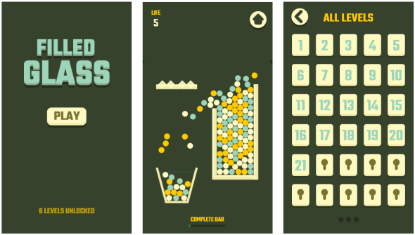 Filled Glass - HTML5 Game (Construct3) - 1