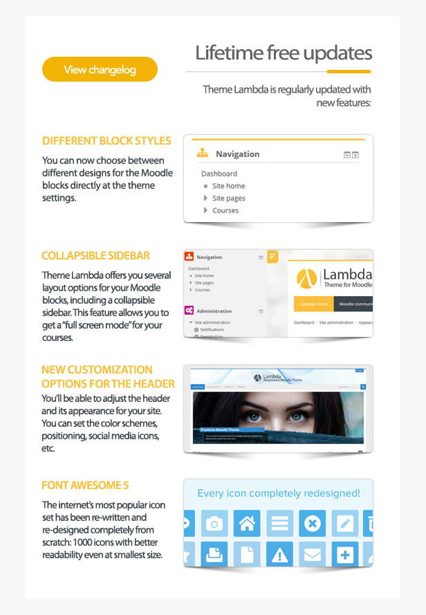 Theme Lambda for Moodle - new version