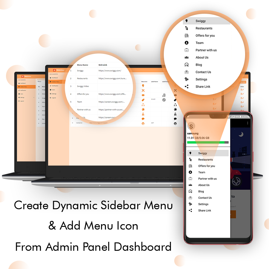 dynamic menu