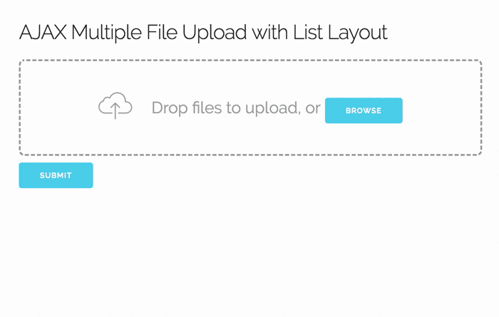 Drop Uploader Files List