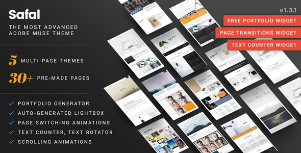 Venture: One Page Animated Muse Template - 1