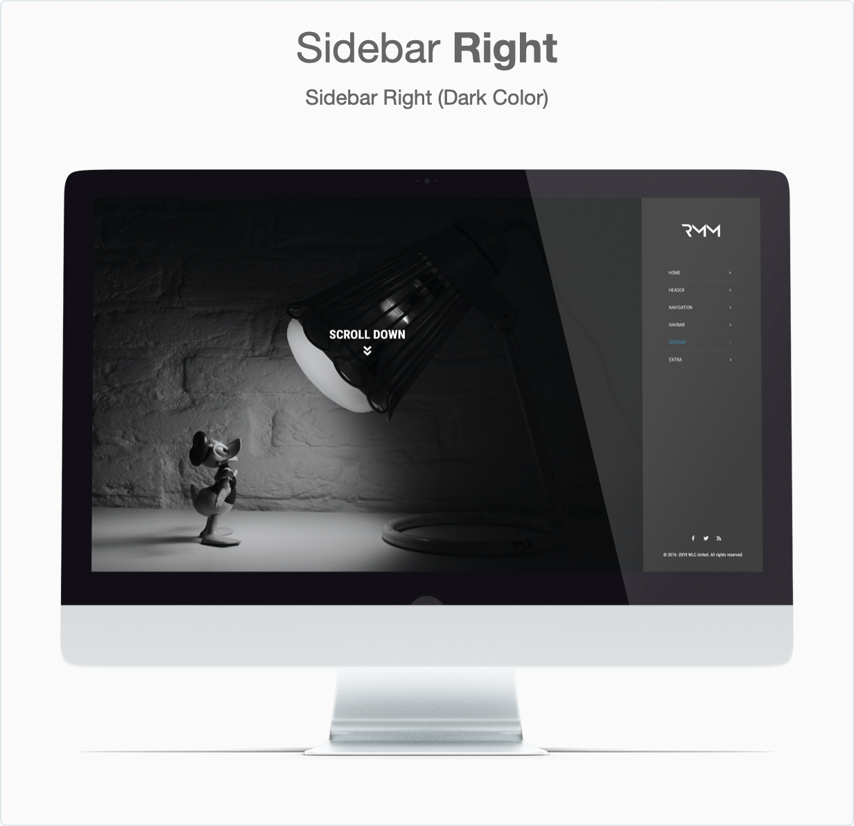 Responsive Bootstrap 4 Mega Dropdown Menu (RTL Supported) - Sidebar Right (Dark)