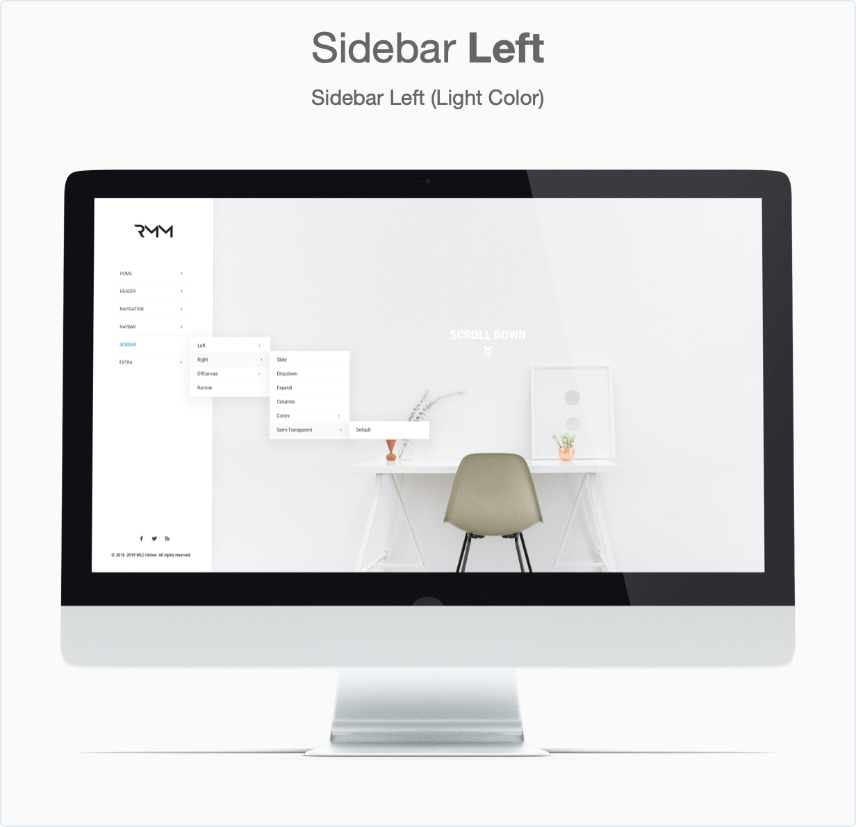 Responsive Bootstrap 4 Mega Dropdown Menu (RTL Supported) - Sidebar Left (Light)