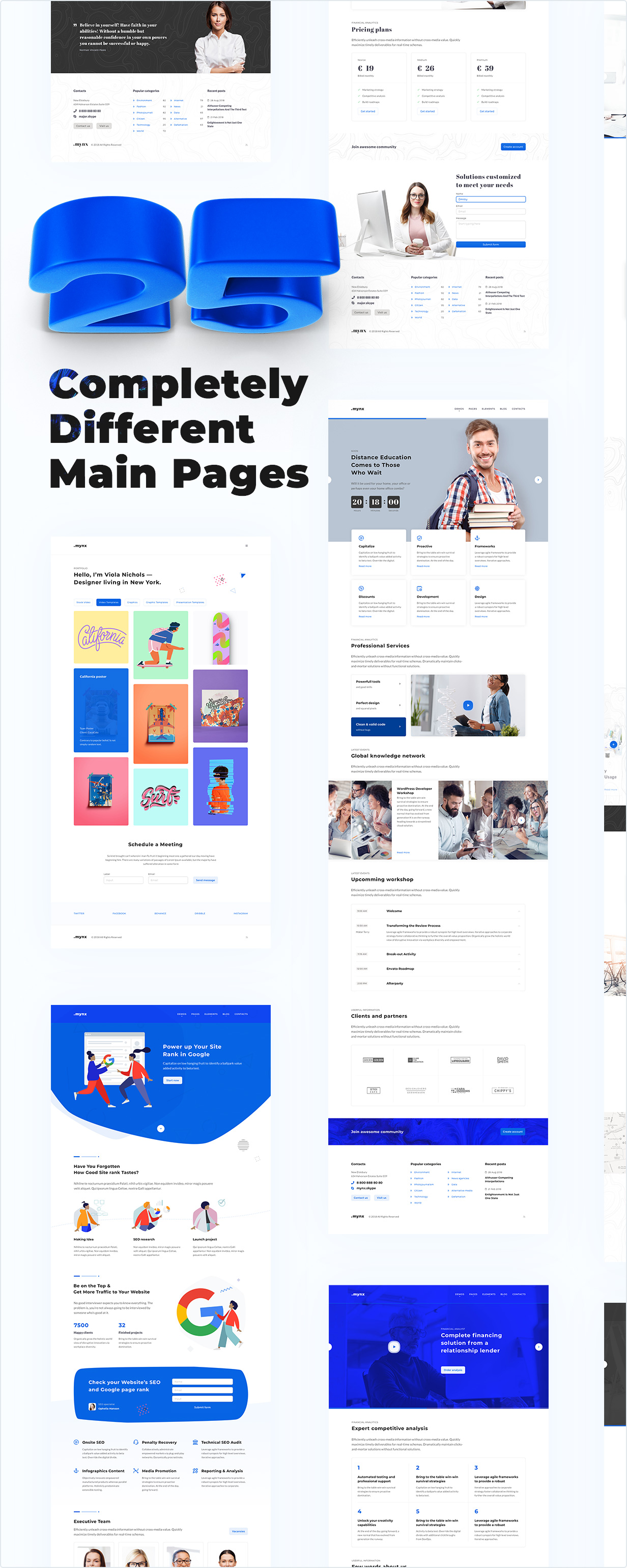 Seven Completely Different Main Pages