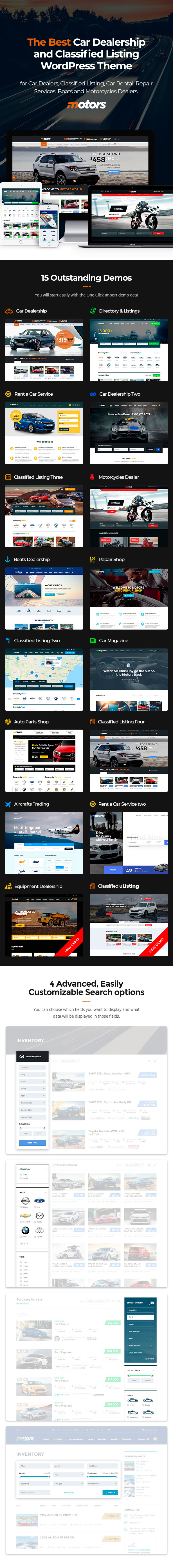 Motors - Car Dealer, Rental & Classifieds WordPress theme - 4