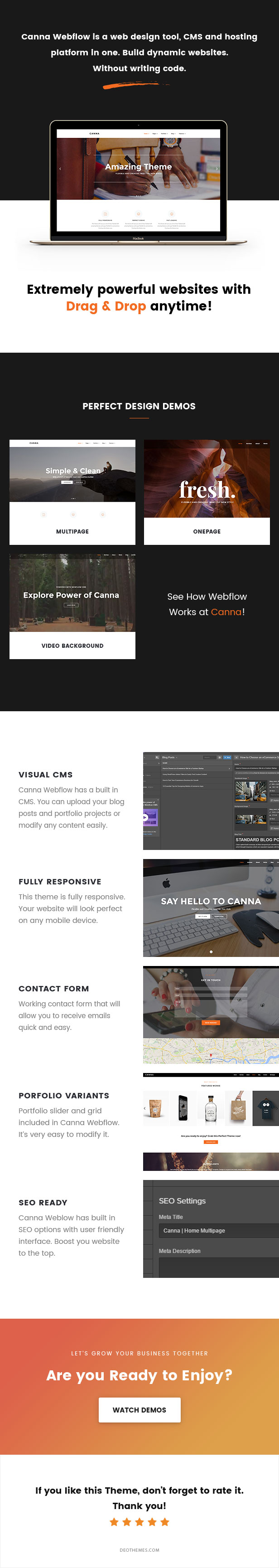 Canna | Multiuse Webflow Template With Page Builder - 3