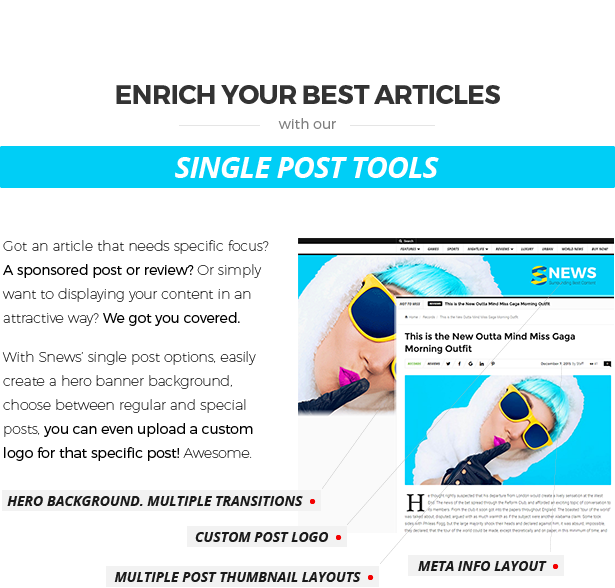 SNEWS |  Eye-catching Magazine, Reviews & Newspaper WordPress Theme - 8