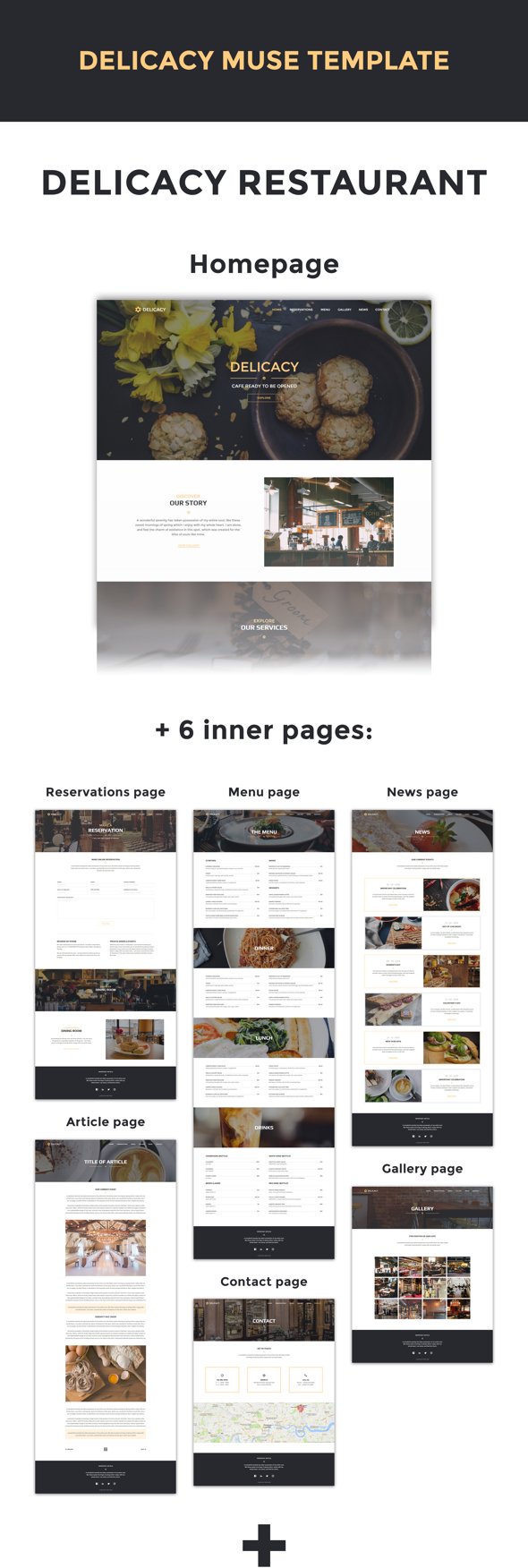 Delicacy - Bistro, Cafe and Restaurant Responsive Muse Template - 4