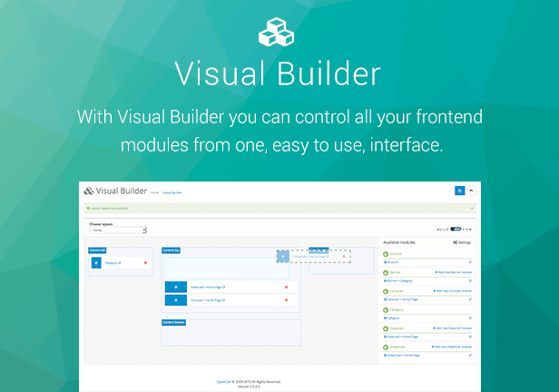 Visual Builder for Opencart - 1