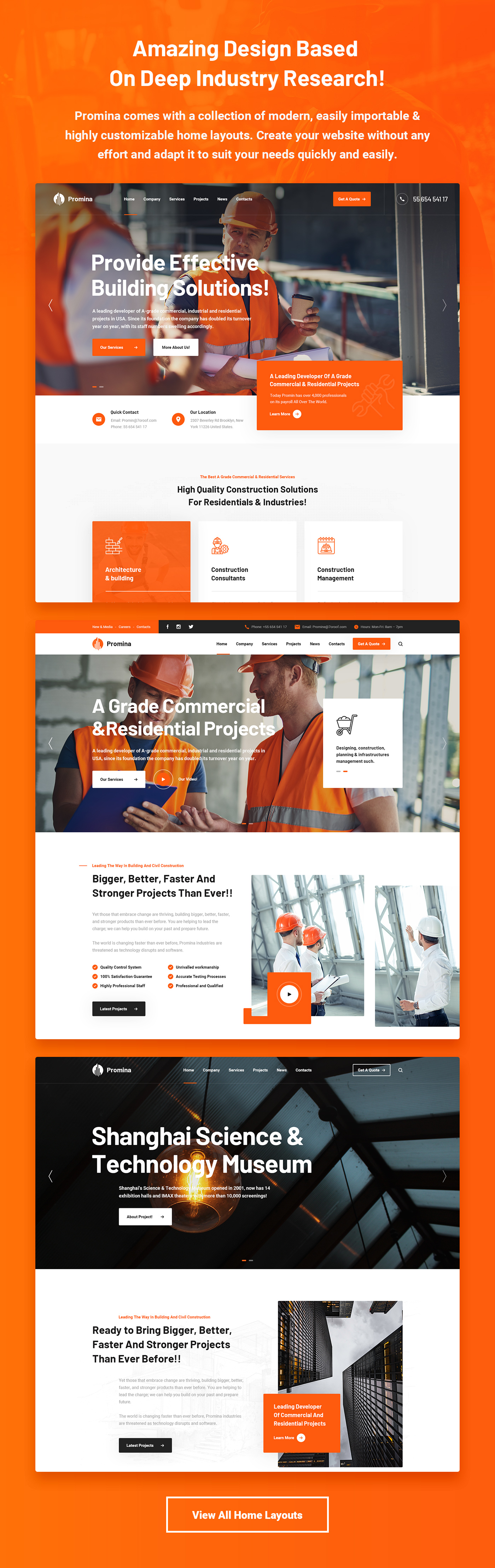 Promina - Construction Building & Architecture Business WordPress Theme - 6