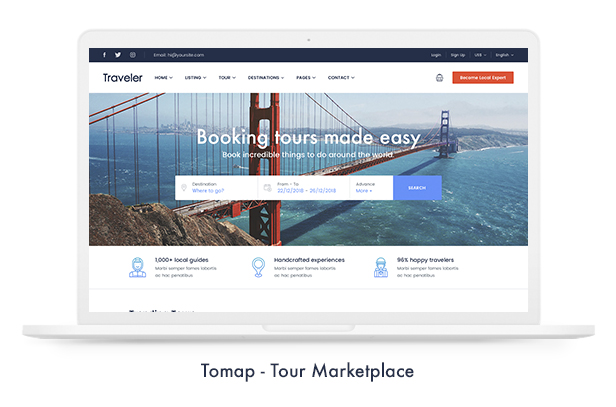 Travel Booking WordPress Theme - 12