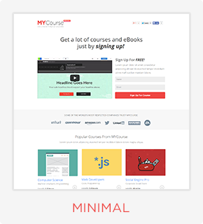 MYCourse - Pagewiz eCourse Landing Pages Pack - 8