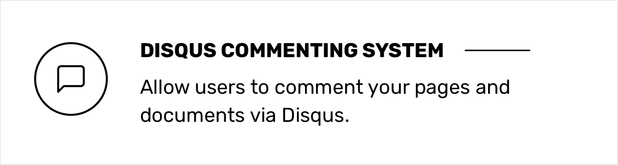 Disqus commenting system