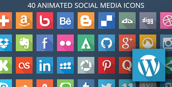 40 Animated SVG Social Media Icons for WordPress