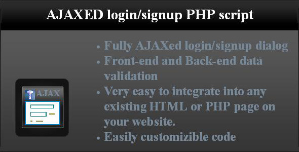 AJAXed login/signup PHP script