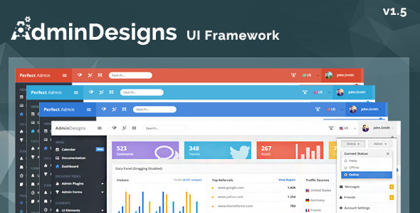 AdminDesigns - Bootstrap Admin Template Framework