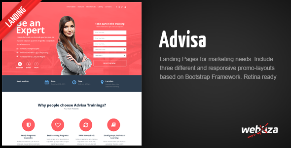 Advisa – Marketing  Landing Page