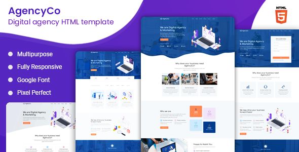 AgencyCo - Digital Agency and Marketing Template