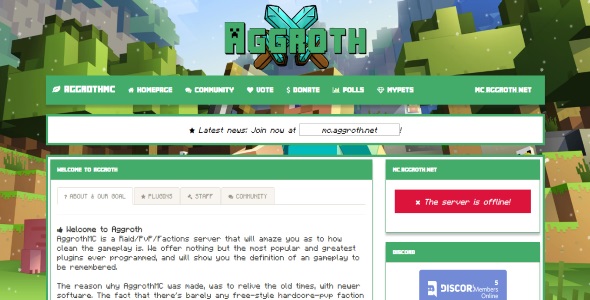 [Aggroth] - A modern styled Minecraft template