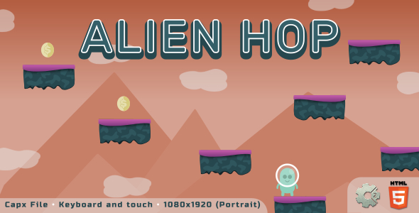 Alien Hop - HTML5 Skill game