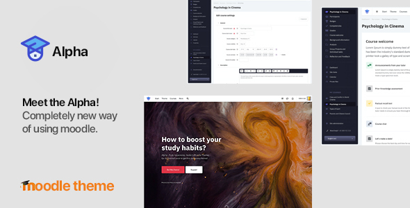 Alpha v 1.2.8 - Responsive Premium Theme for Moodle 3.6, 3.7, 3.8 and later