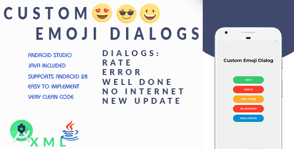 Android Custom Emoji Dialogs