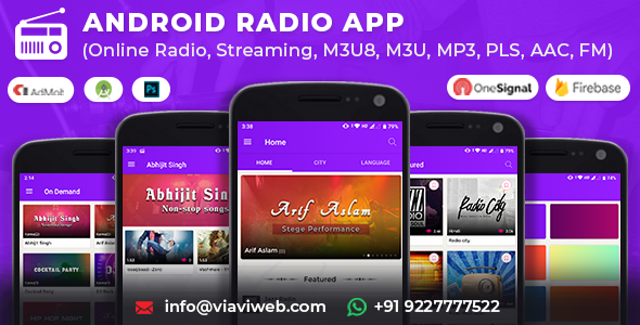 Android Radio App (Online Radio, Streaming, M3U8, M3U, MP3, PLS, AAC, FM)