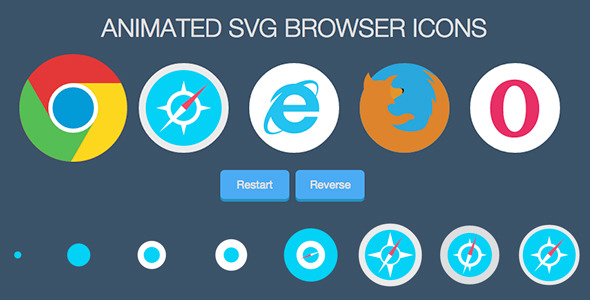 Animated SVG Browser Icons