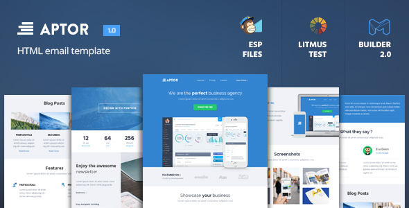 Aptor - HTML Email Template + Builder 2.0