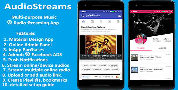 AudioStreams - Multi-purpose Music & Radio Streaming app.