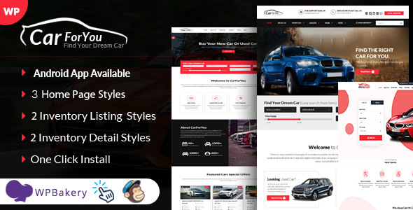 Auto CarForYou - Responsive Car Dealer WordPress Theme