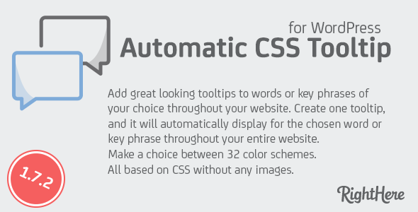 Automatic CSS Tooltip for WordPress