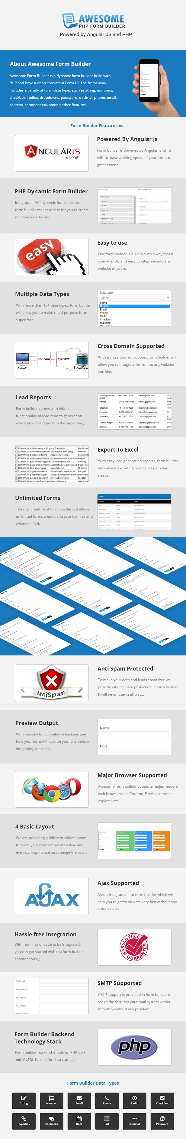 Awesome - Angular JS form builder PHP - 1