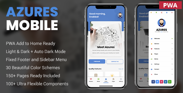 Azures | Mobile Template & PWA