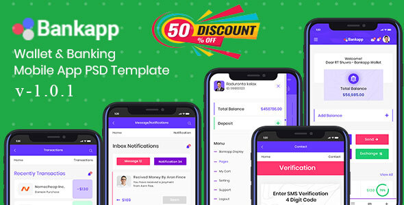 Bankapp - Wallet & Banking HTML Mobile Template