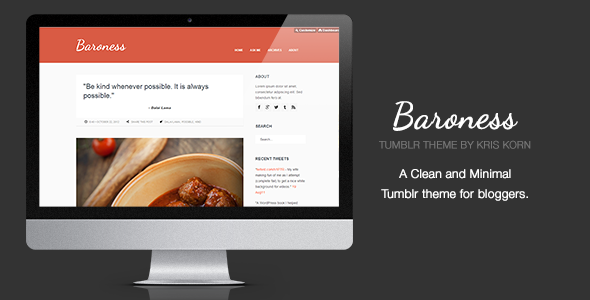 Baroness - Clean Tumblr Theme