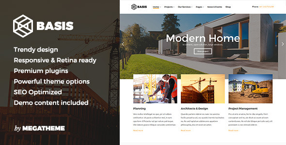 Basis - Construction Business WordPress Theme