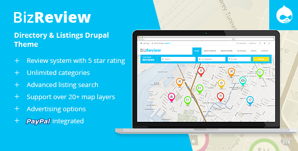 BizReview - Directory Listing Drupal 7 & 8 Theme