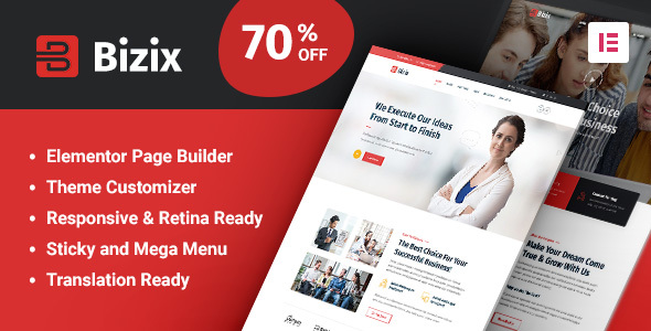 Bizix - Corporate and Business WordPress Theme