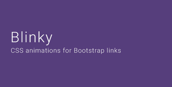 Blinky – CSS animations for Bootstrap 4 links