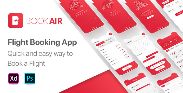 BookAir – UI Kit for Mobile App