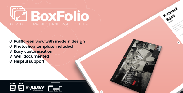 BoxFolio | Project, Portfolio and Image Slider Plugin