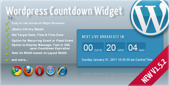 Broadcast Countdown Widget