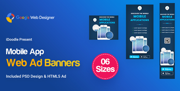 C21 - Mobile App Banners HTML5 Ad - GWD & PSD