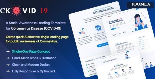 CKOVID19 – Coronavirus Prevention & Awareness Joomla Template