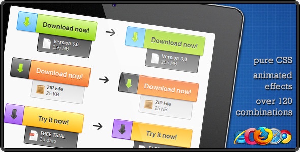 CSS Download Buttons