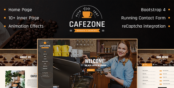 CafeZone: Coffee Shop Restaurant HTML Restaurant Template