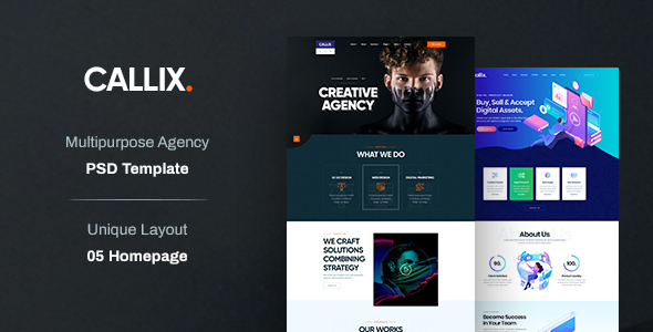 Callix - Creative Agency PSD Template